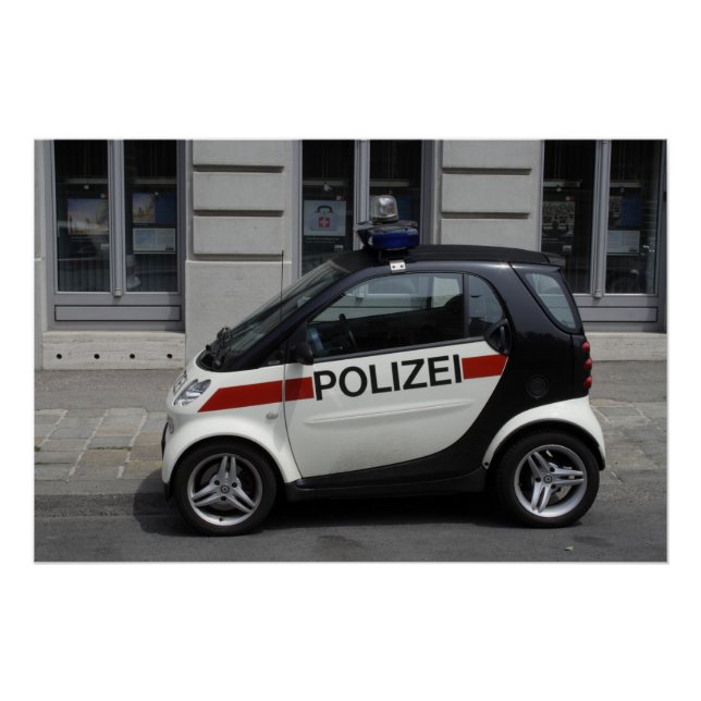 Smart Polizei Auto Poster (Front)