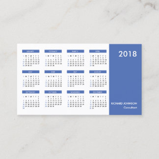 Smart Professional SImple Calendar Business Card