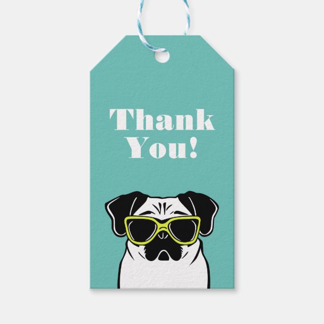 Smart Pug Gift Tags (Front)