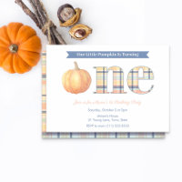 Smart Pumpkin Madras Plaid Boy 1st Birthday Party