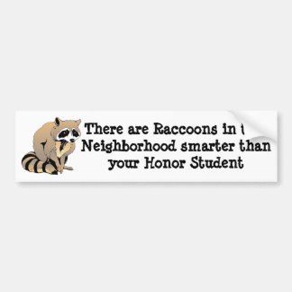 Smart Racoon Bumper Sticker