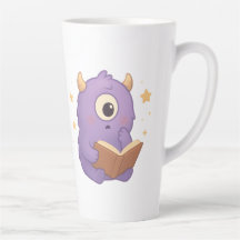 Smart Reading Monster Kids Mug — Purple Study