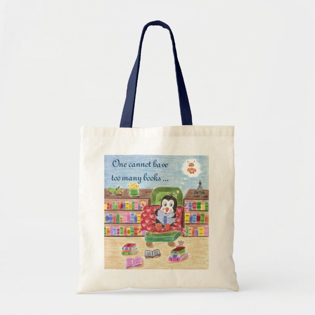 Smart reading penguin kid library bag (Front)