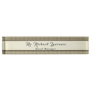 Smart Rustic Weave Nameplate
