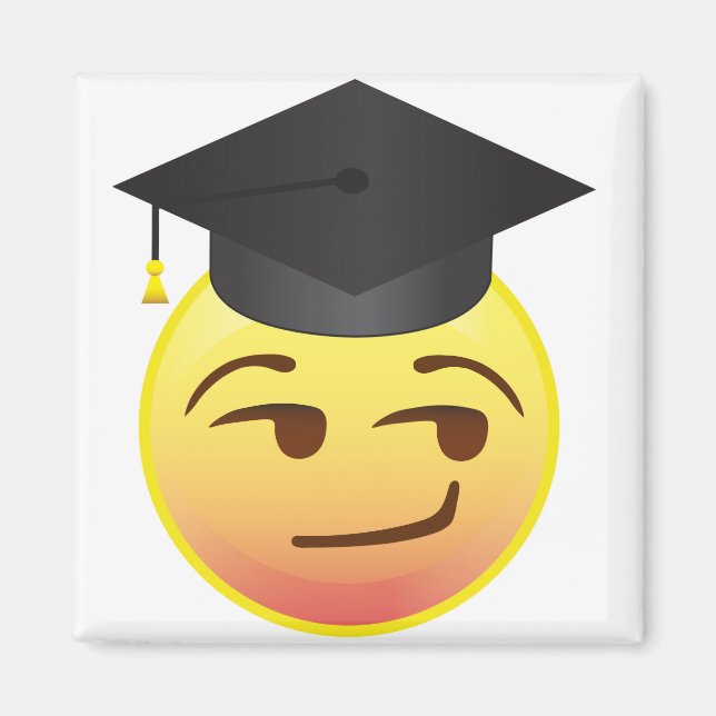 Smart Smug Graduation Class of Emoji Gift Magnet (Front)