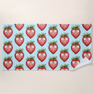 Smart Strawberry Beach Towel