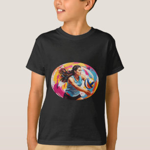 Smart Underhand Serve – Female Volleyball Player I T-Shirt