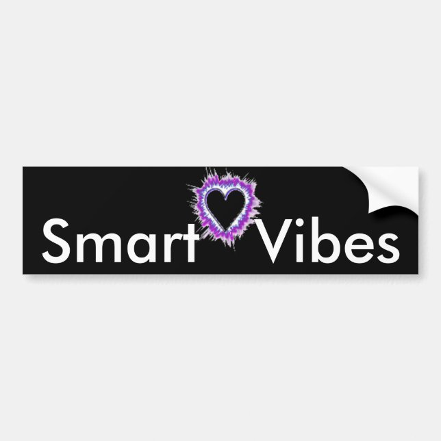 Smart Vibes Quote Text Art Design Bumper Sticker (Front)