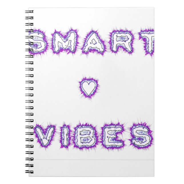 Smart Vibes Quote Text Art Design Notebook (Front)