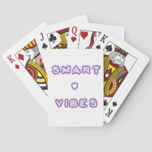 Smart Vibes Quote Text Art Design Playing Cards