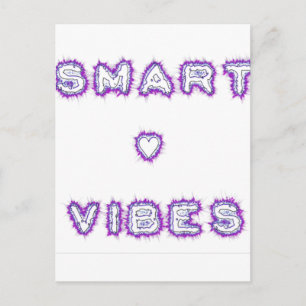 Smart Vibes Quote Text Art Design Postcard