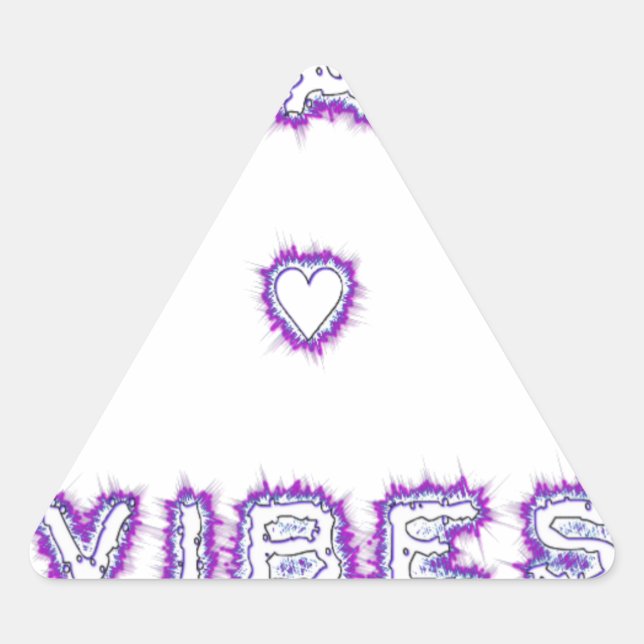 Smart Vibes Quote Text Art Design Triangle Sticker (Front)