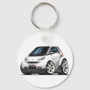 Smart White Car Key Ring