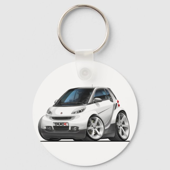 Smart White Car Key Ring (Front)