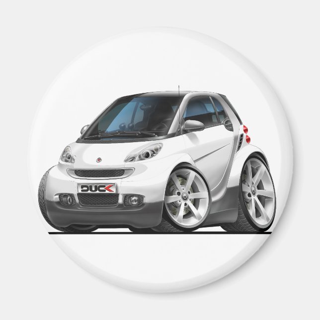 Smart White Car Magnet (Front)