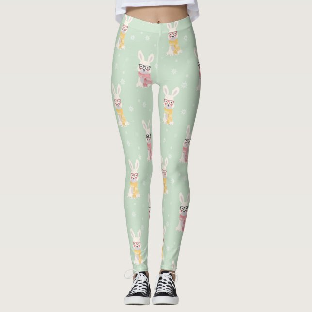 Smart Winter Bunny Leggings (Front)