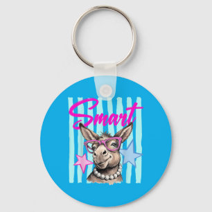 Smart With Gles Funny Animal Meme Ed Graphic Key Ring