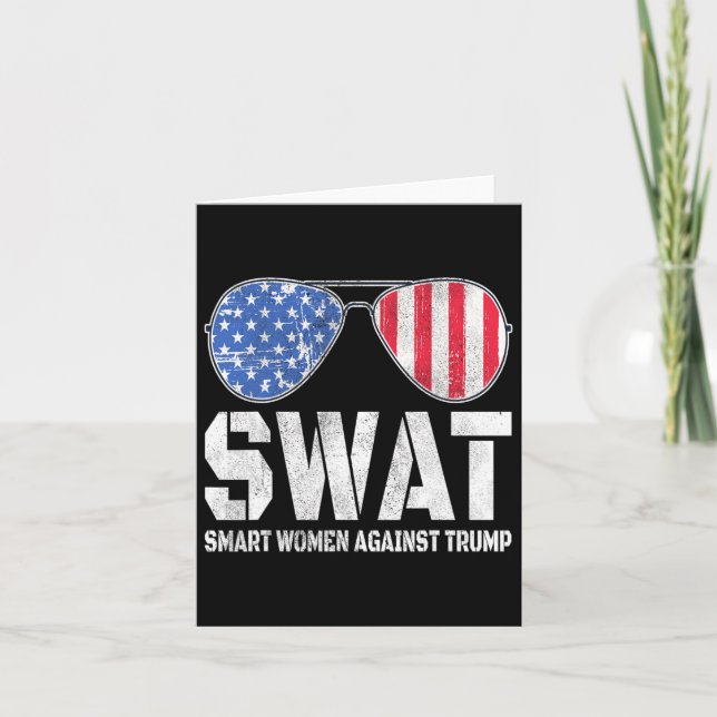 Smart Women Against Trump Funny Anti-trump 2024  Card (Front)