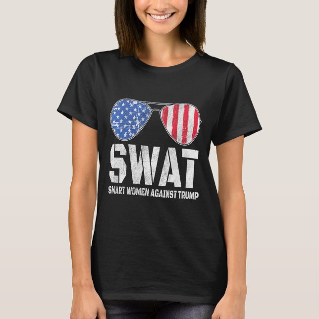 Smart Women Against Trump Funny Anti-trump 2024  T-Shirt (Front)