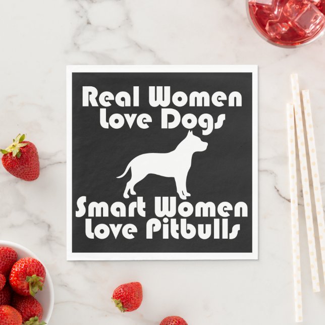 Smart Women Love Pitbulls Napkins (Insitu)