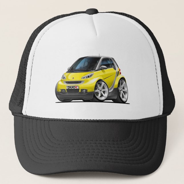 Smart Yellow Car Trucker Hat (Front)