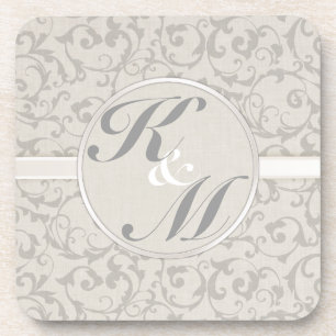 SmartElegance Grey Wedding collection Coaster