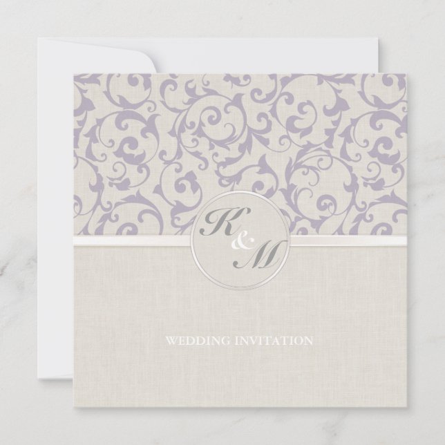 SmartElegance lavender Wedding Collection Invitation (Front)