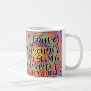 Smarter Braver Graduation Colourful Inspiring  Coffee Mug