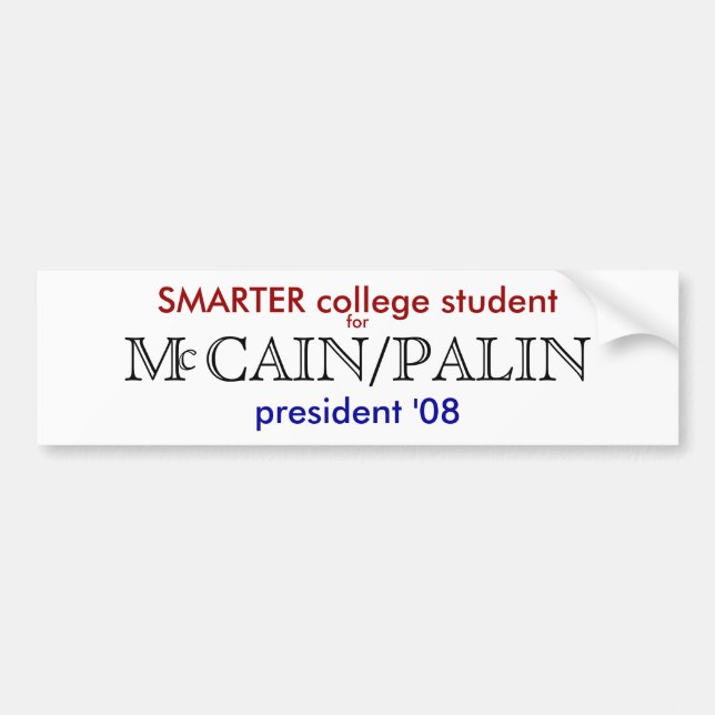 SMARTER college students, for, M C... - Customised Bumper Sticker (Front)