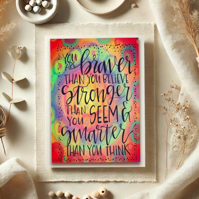 Smarter Than You Think Fun Graduation Colourful Card (Creator Uploaded)