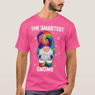 Smartest Gnome Merry Christmas Tie Dye Pyjamas T-Shirt
