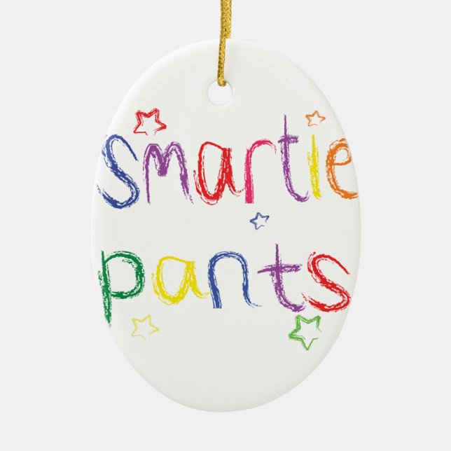 Smartie Pants fun congratulations Ceramic Tree Decoration (Front)