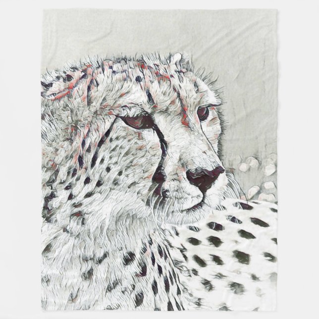 smartmix animal- cheetah fleece blanket (Front)