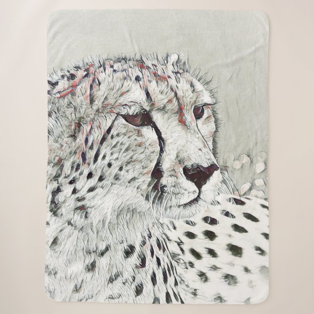 smartmix animal- cheetah sherpa blanket (Front)