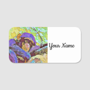 smartmix animal - chimpanzee 3 name tag