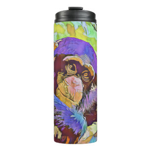 smartmix animal - chimpanzee 3 thermal tumbler
