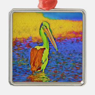 smartmix animal- pelican metal tree decoration