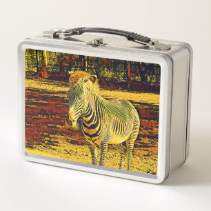 smartmix animal -zebra 2 metal lunch box