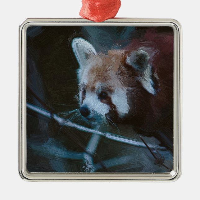 SmartMix Red Panda 1220 Metal Tree Decoration (Front)
