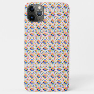 Smartphone case with a colourful geometric pattern