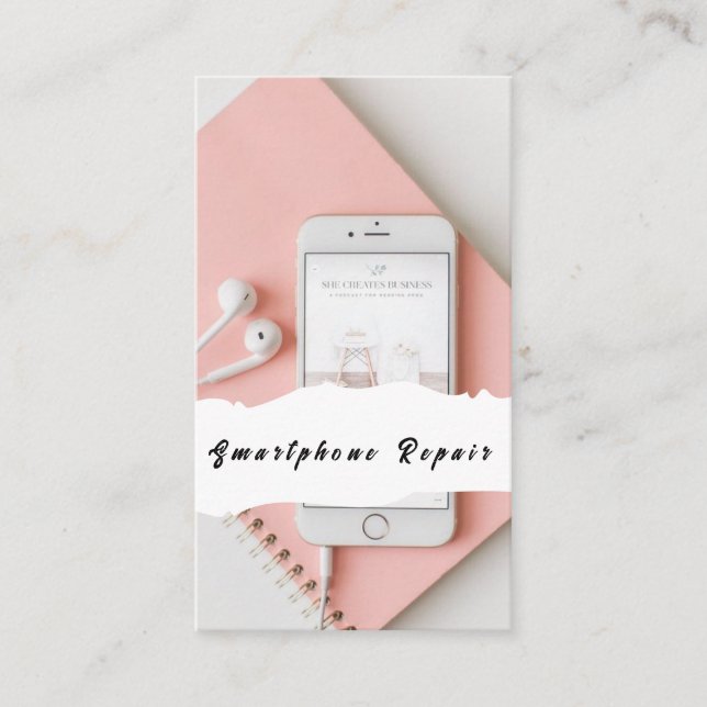 Smartphone Mobile Phone Repair Business Cards (Front)