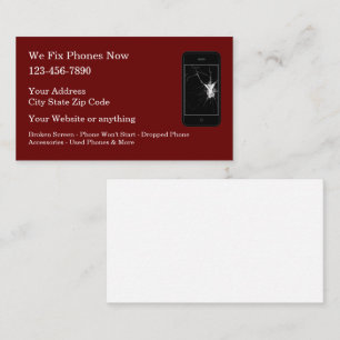 Smartphone Repair Services Modern Business Card