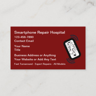 Smartphone Repair Shop Simple  Business Card