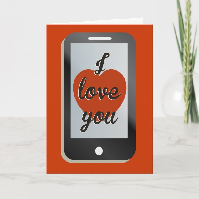 Smartphone text message valentine holiday card (Front)
