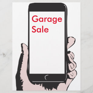 Smartphone yard sale. flyer