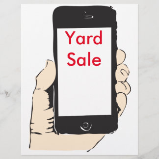 Smartphone yard sale flyer