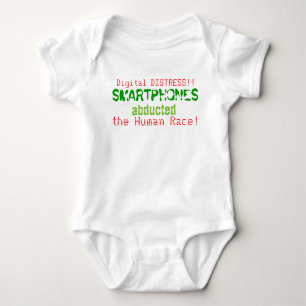 Smartphones Digital Distress Funny Infant Baby Bodysuit