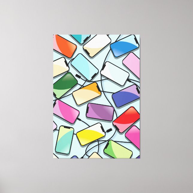 Smartphones with a notch canvas print (Front)