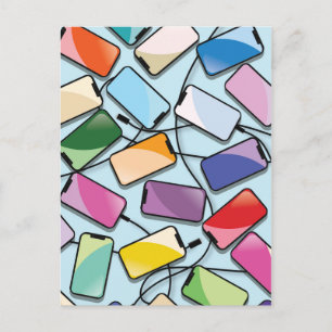 Smartphones with a notch postcard