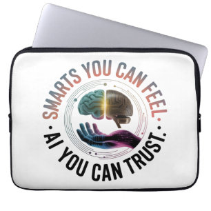 Smarts You Can Feel – AI Brain Futuristic Design Laptop Sleeve